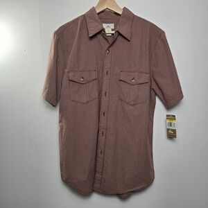 Dockers Men's Casual Button-Down Shirt - Burgundy